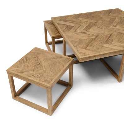 Harbour Island stolik kawowy 5 szt., naturalny, Riviera Maison