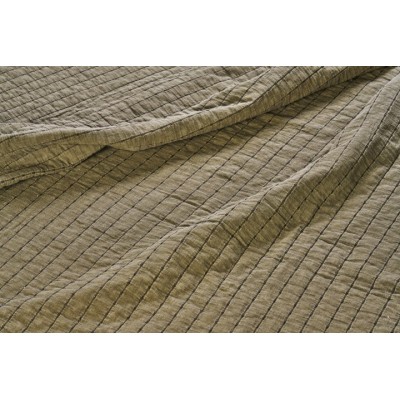 Narzuta Oli, bawełniana, khaki, Madam Stoltz