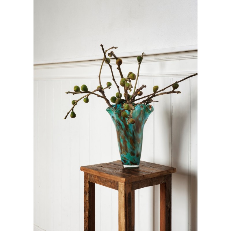 Wazon Wawe szklany, morski, Madam Stoltz