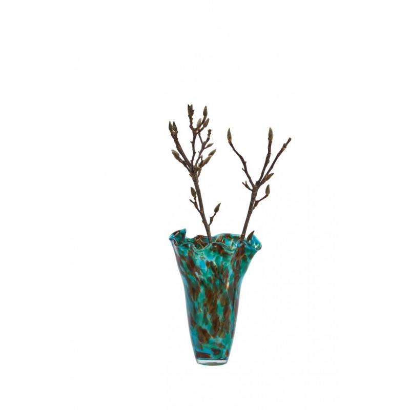 Wazon Wawe szklany, morski, Madam Stoltz