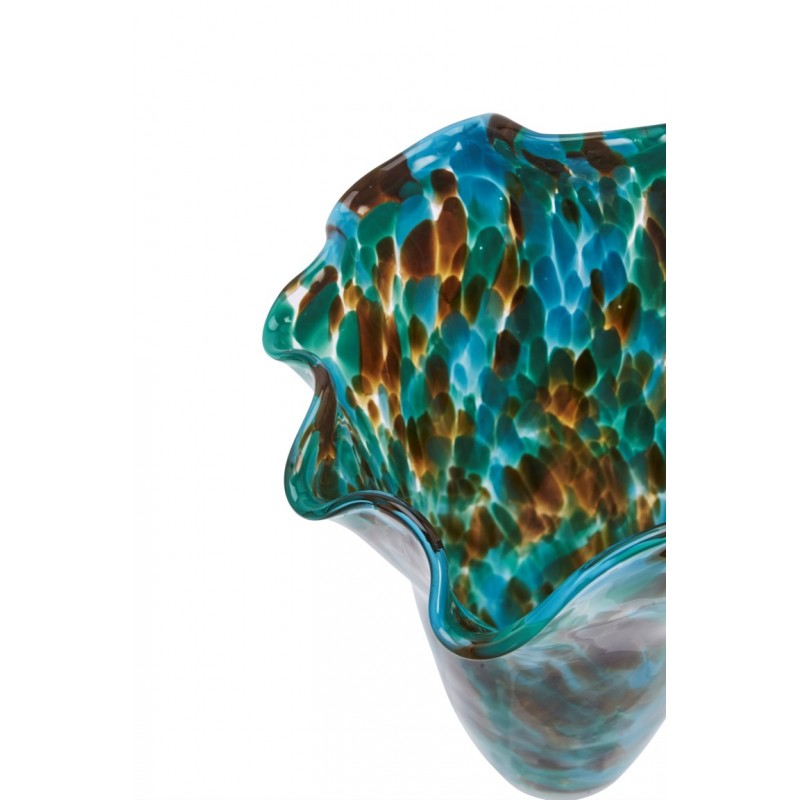 Wazon Wawe szklany, morski, Madam Stoltz