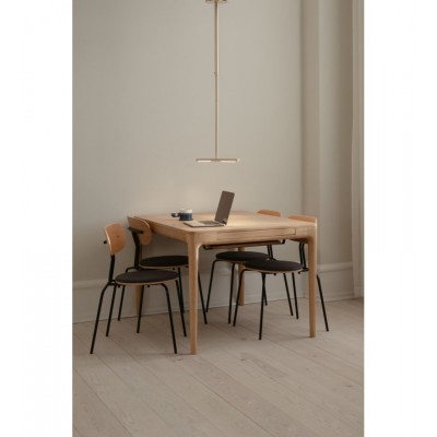 Stół rozkładany z szufladami Heart'n'Soul 120 cm, naturalny dąb, Umage