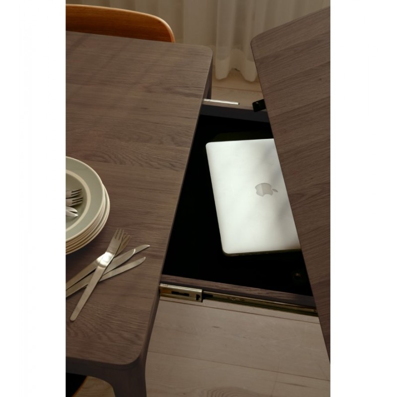 Stół rozkładany z szufladami Heart'n'Soul 200 cm, orzech włoski, Umage