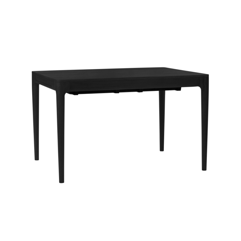 Stół rozkładany z szufladami Heart'n'Soul 120 cm, czarny dąb, Umage