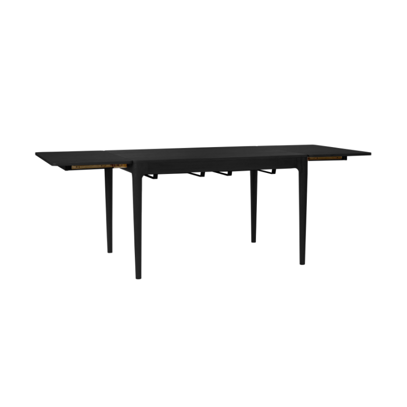 Stół rozkładany z szufladami Heart'n'Soul 120 cm, czarny dąb, Umage