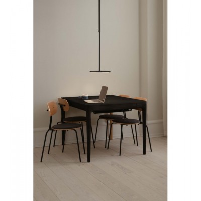 Stół rozkładany z szufladami Heart'n'Soul 120 cm, czarny dąb, Umage