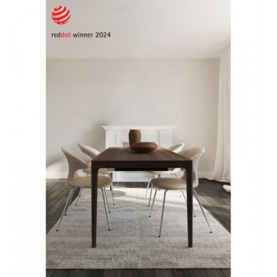 Stół rozkładany z szufladami Heart'n'Soul 120 cm, ciemny dąb, Umage