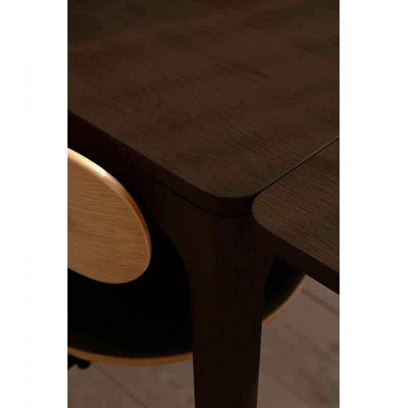 Stół rozkładany z szufladami Heart'n'Soul 120 cm, ciemny dąb, Umage