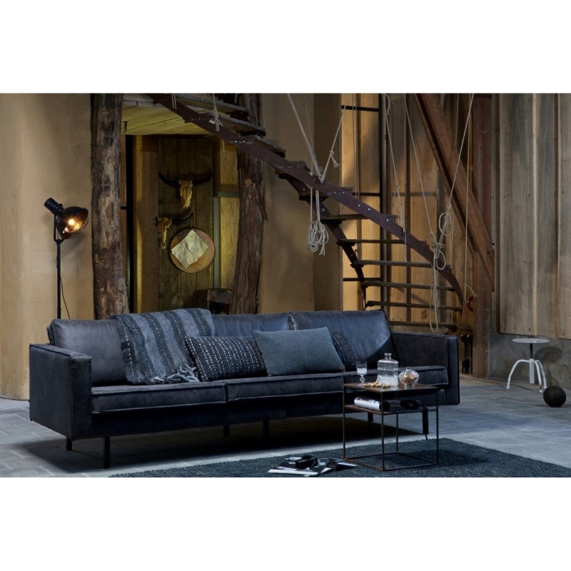 Sofa 3-osobowa Rodeo, czarna, Woood