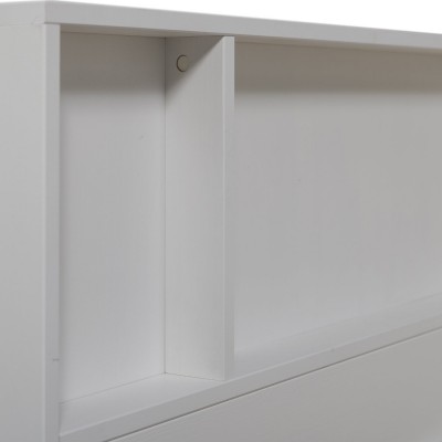 Łóżko dziecięce Carter narożne sosnowe, białe, Woood