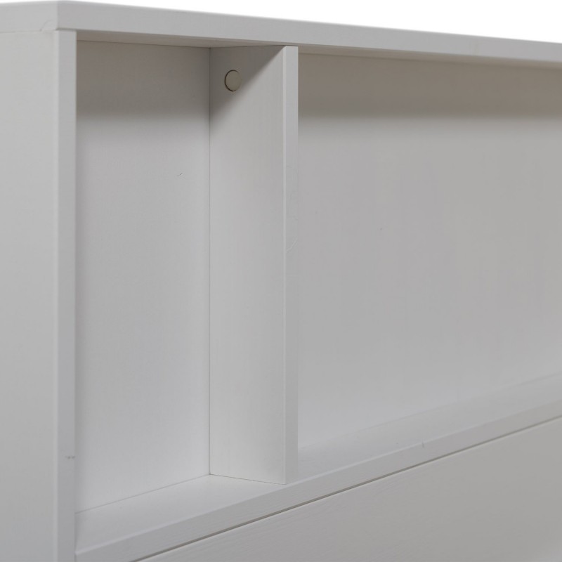 Łóżko dziecięce Carter narożne sosnowe, białe, Woood