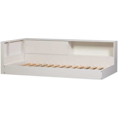 Łóżko dziecięce Carter narożne sosnowe, białe, Woood