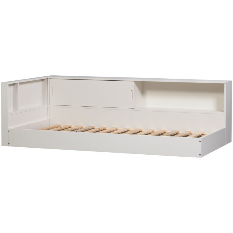 Łóżko dziecięce Carter narożne sosnowe, białe, Woood