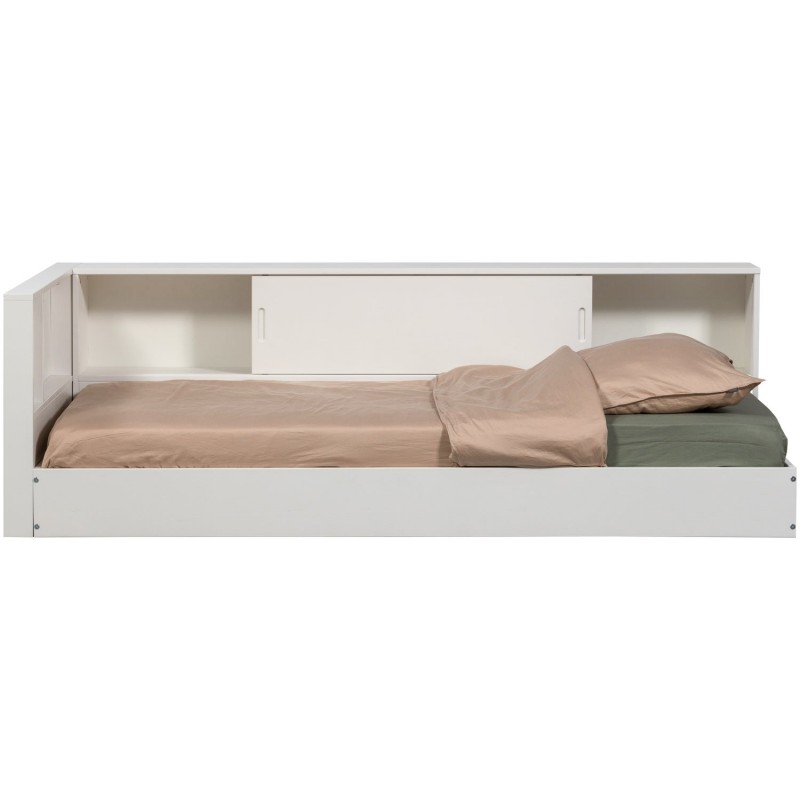 Łóżko dziecięce Carter narożne sosnowe, białe, Woood