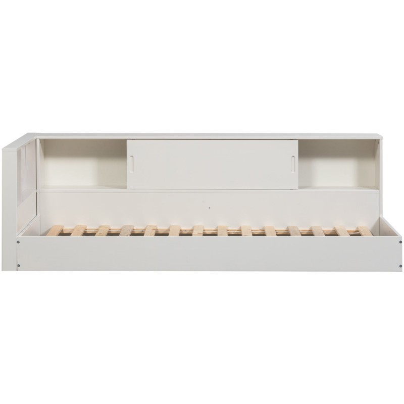 Łóżko dziecięce Carter narożne sosnowe, białe, Woood