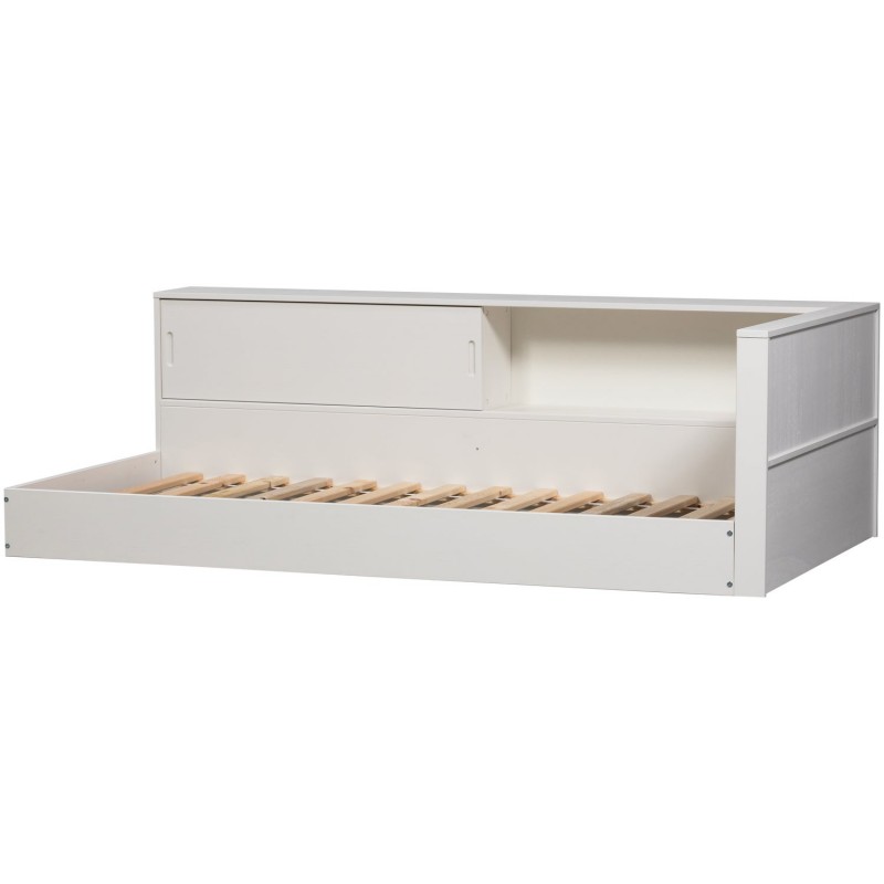 Łóżko dziecięce Carter narożne sosnowe, białe, Woood