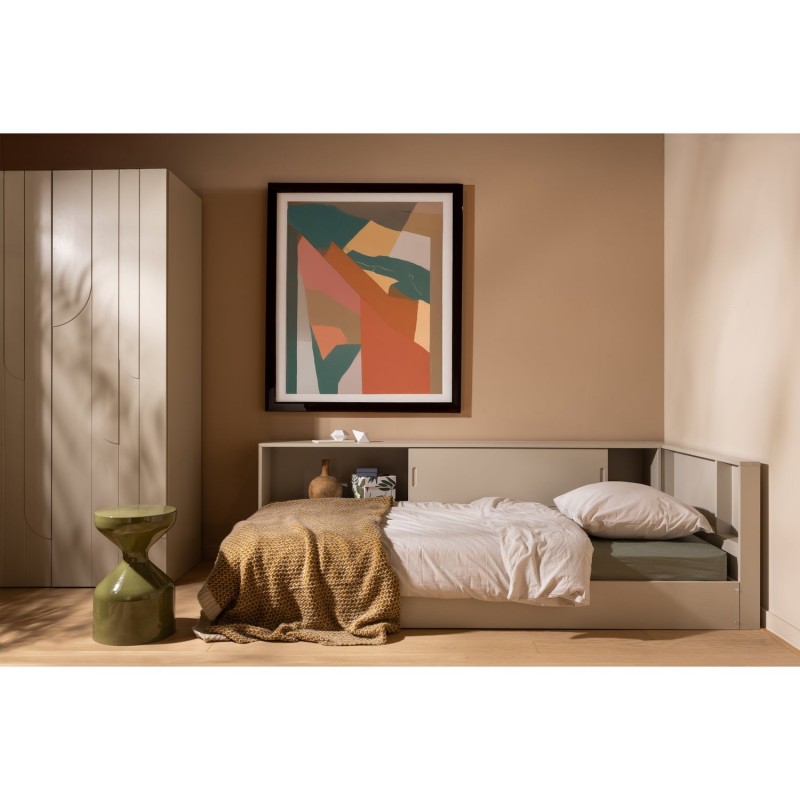 Łóżko dziecięce Carter narożne sosnowe, dust, Woood