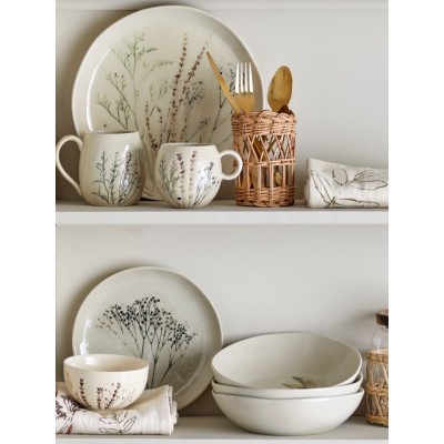 Zestaw śniadaniowy Bea 12 szt., kamionka, Bloomingville