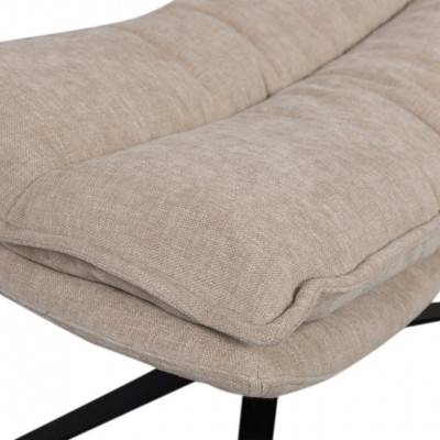 Kube fotel z podnóżkiem, naturalny, Woood