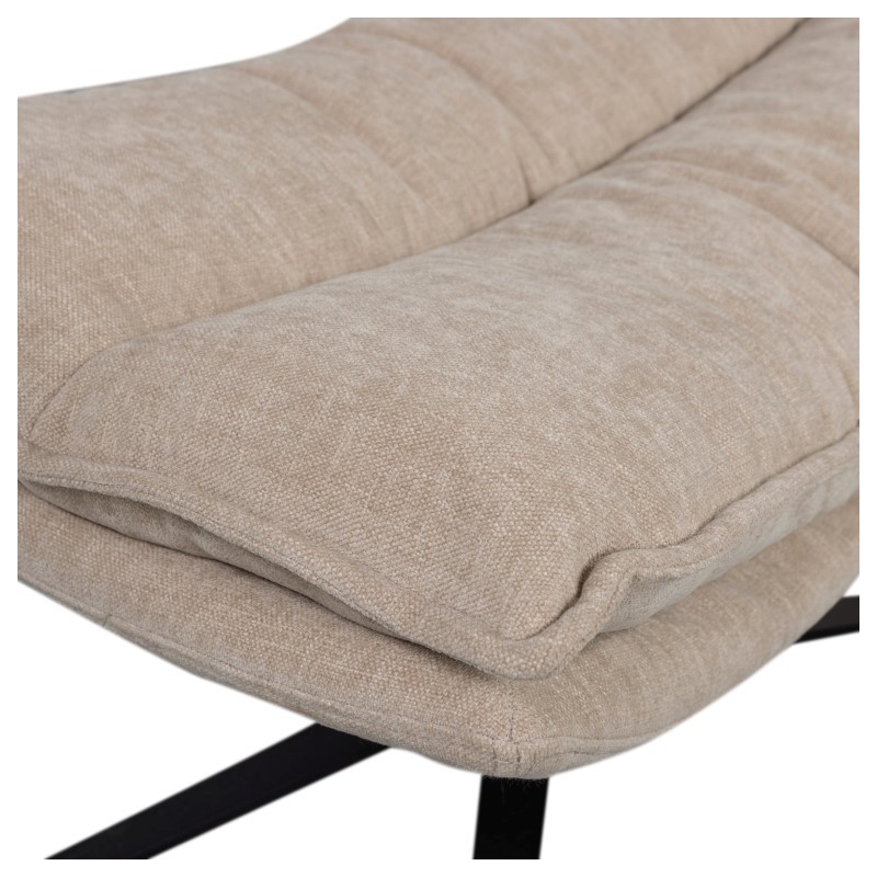 Kube fotel z podnóżkiem, naturalny, Woood