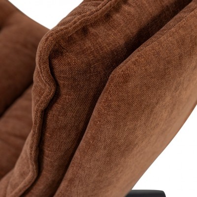 Kube fotel z podnóżkiem, brązowy, Woood