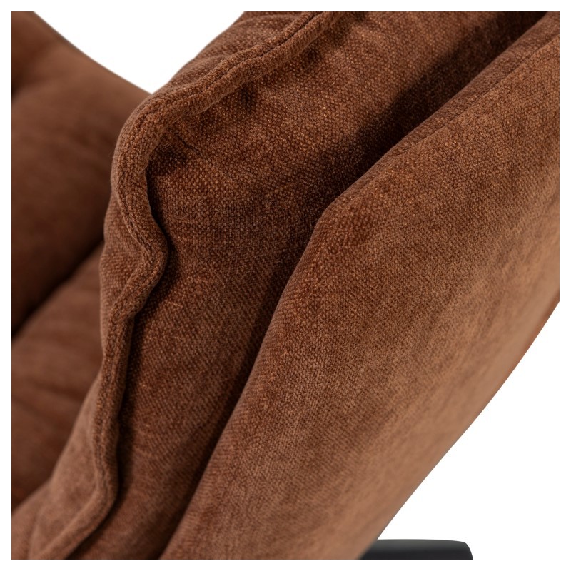 Kube fotel z podnóżkiem, brązowy, Woood