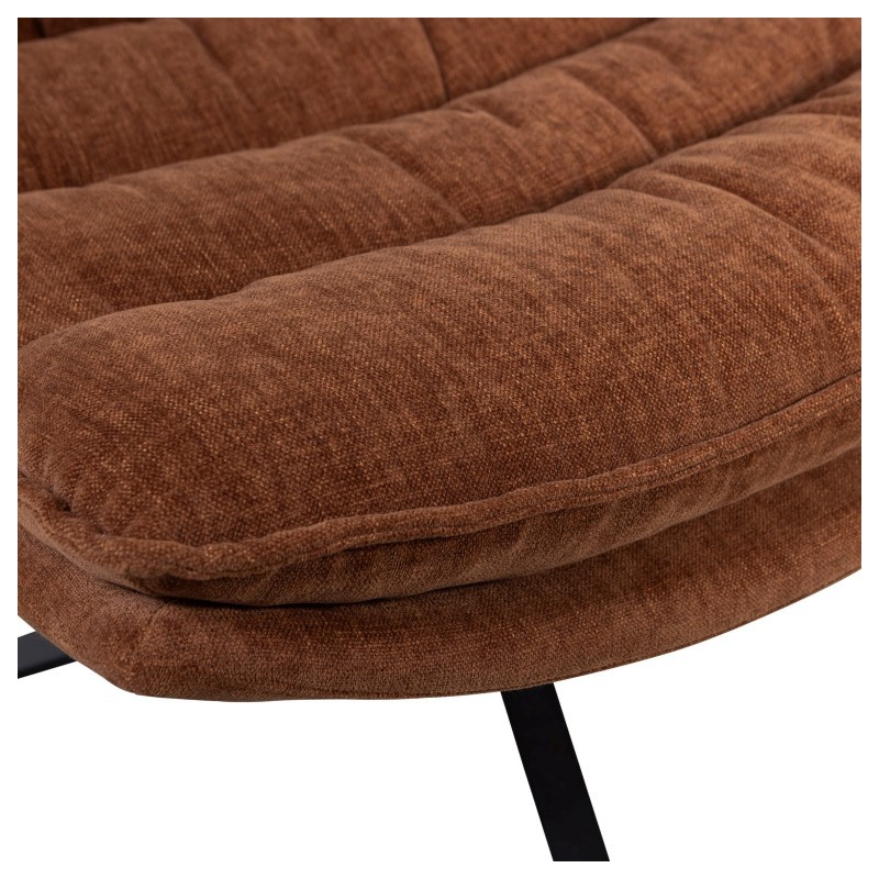 Kube fotel z podnóżkiem, brązowy, Woood