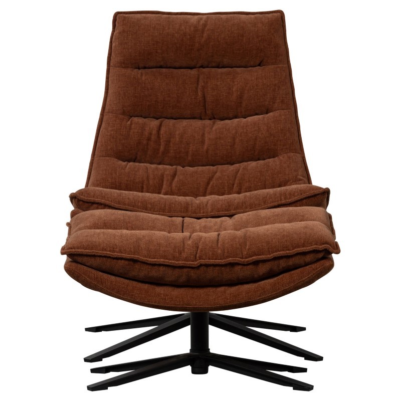 Kube fotel z podnóżkiem, brązowy, Woood