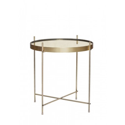 Metalowy stolik kawowy złoty lustrzany, Hübsch