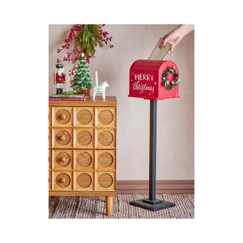 Carlo skrzynka na listy Mikołaja, czerwona, Bloomingville
