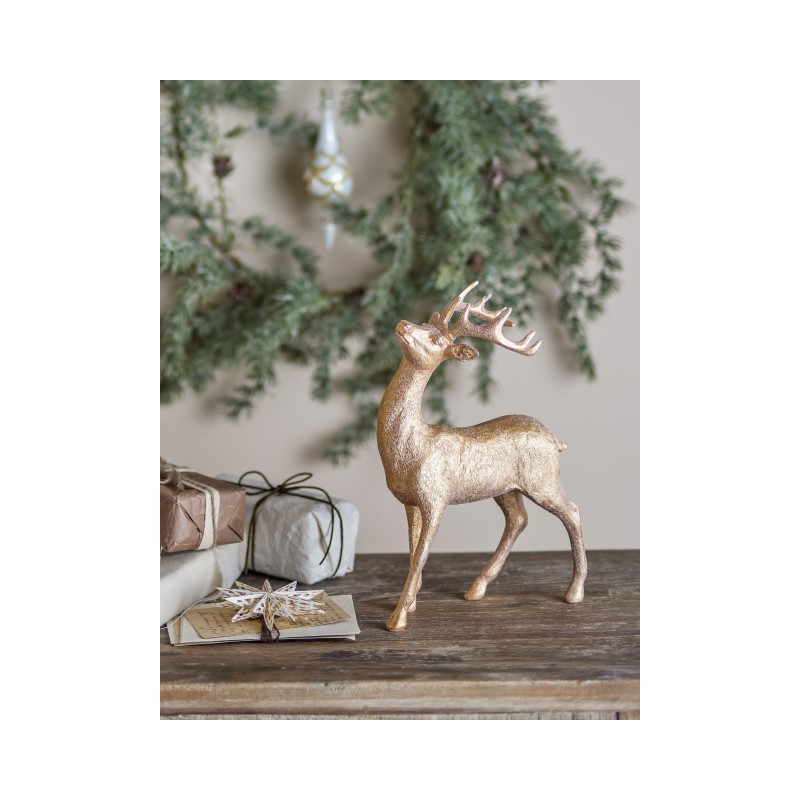 Pranzer stojący jeleń, złoty, Bloomingville