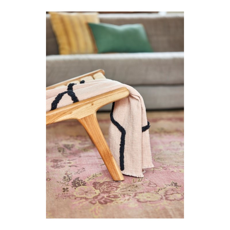 Wełniany dywan Knotted, różowy, HKLiving