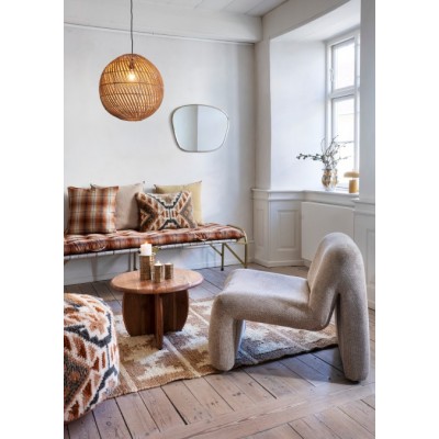 Wazon Ston z kamionki, musztardowy, Madam Stoltz