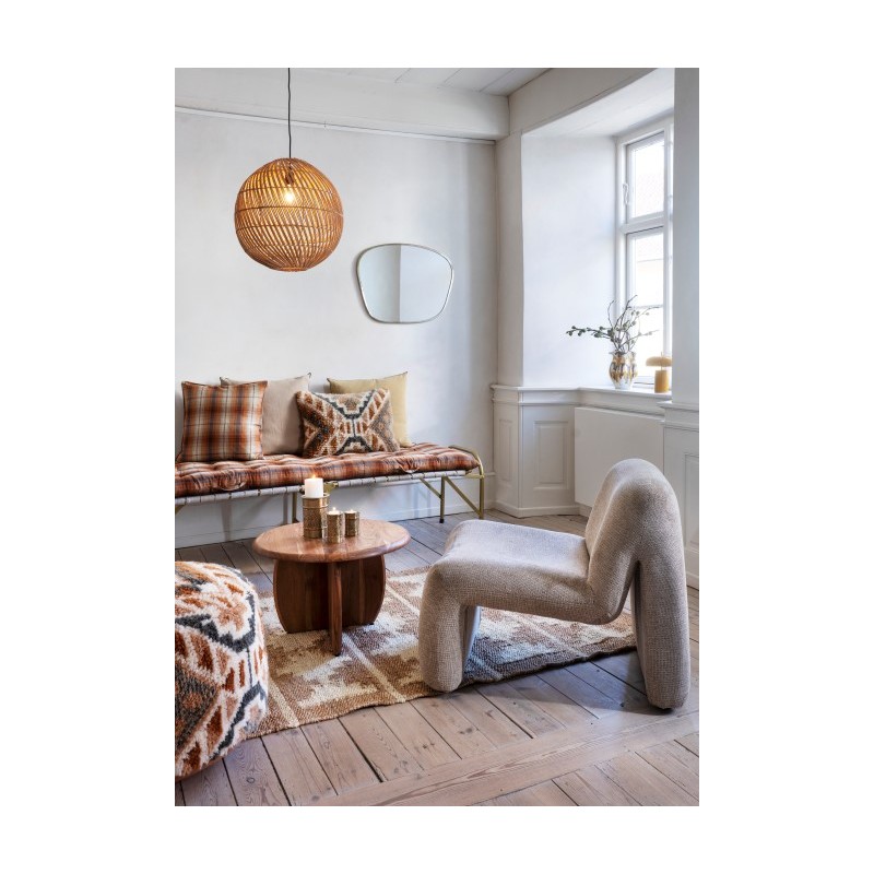 Wazon Ston z kamionki, musztardowy, Madam Stoltz