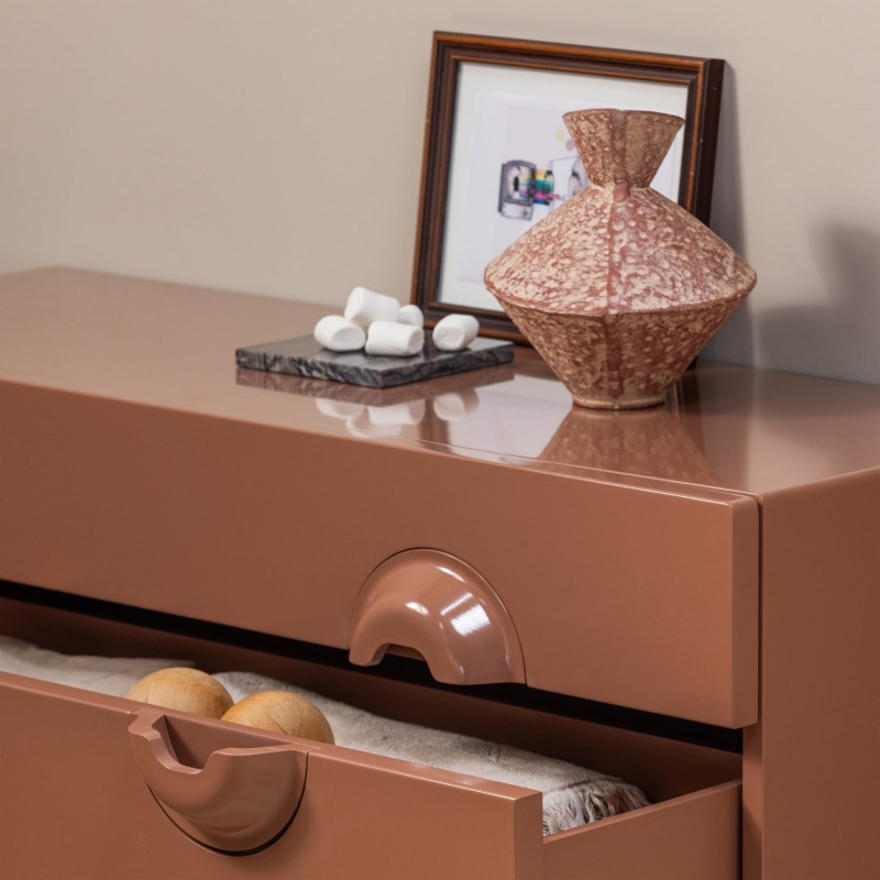 Komoda Merge, old pink, Woood