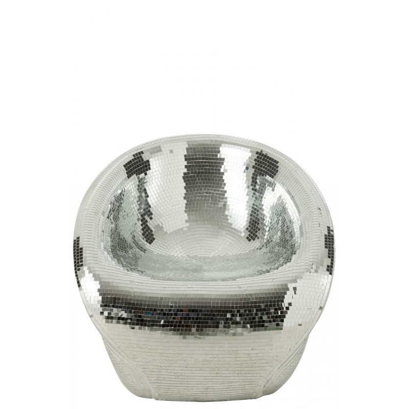 Resin fotel lustrzany, srebrny, J-Line