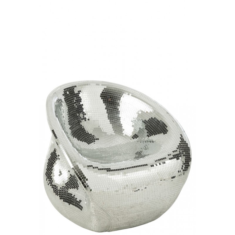 Resin fotel lustrzany, srebrny, J-Line