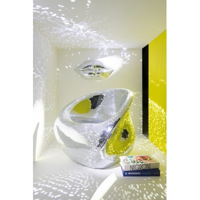 Resin fotel lustrzany, srebrny, J-Line