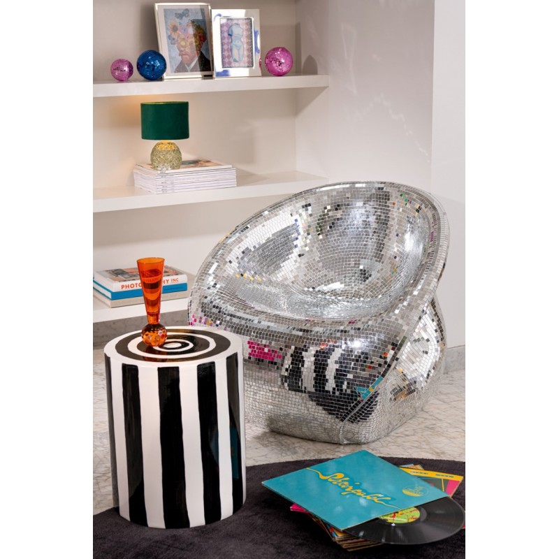 Resin fotel lustrzany, srebrny, J-Line