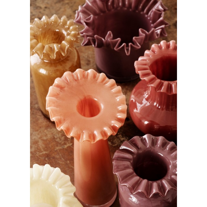 Wazon szklany Maji, paprykowy, Madam Stoltz