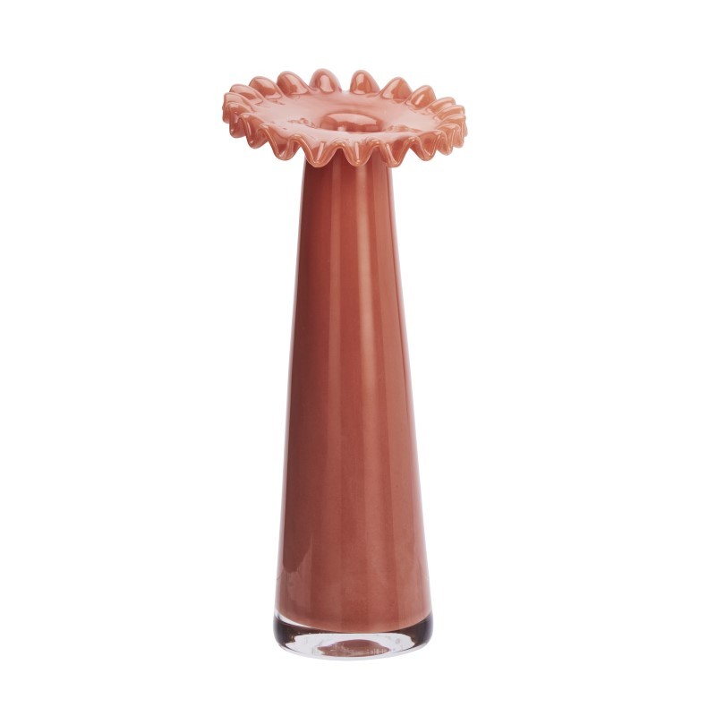 Wazon szklany Maji, paprykowy, Madam Stoltz