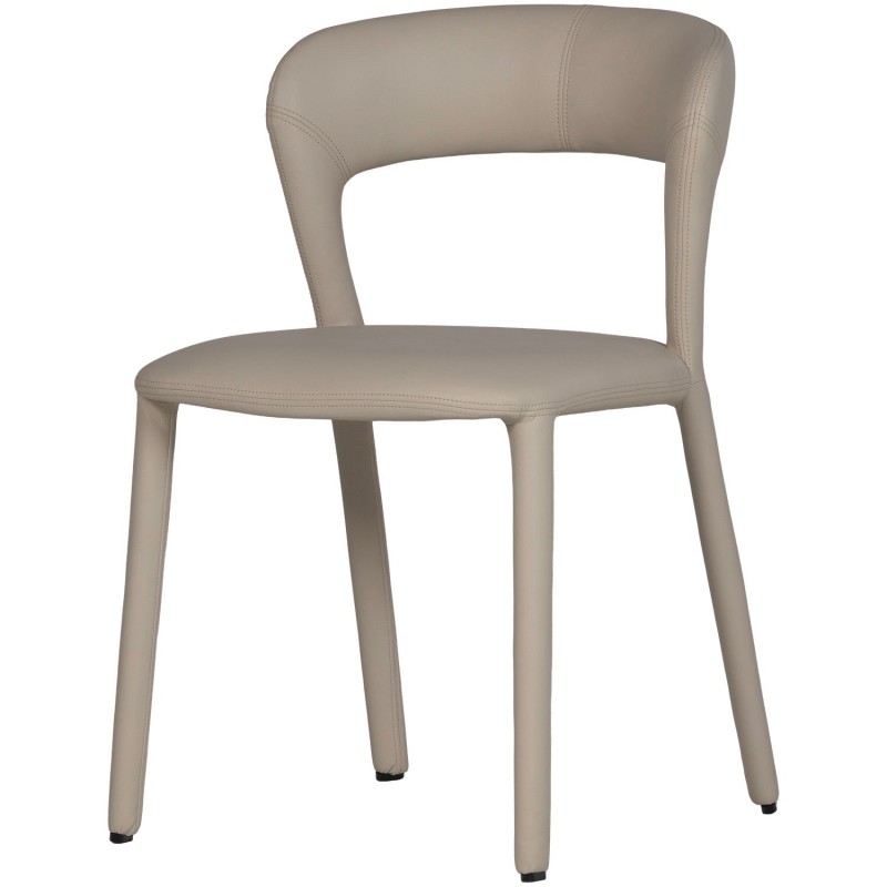 Noble krzesło do jadalni skóropodobne, beżowe, Woood
