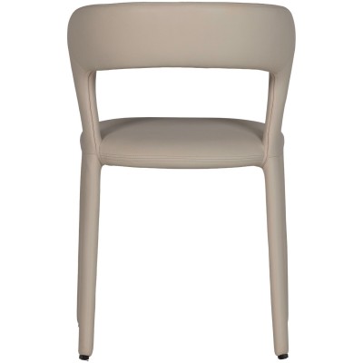 Noble krzesło do jadalni skóropodobne, beżowe, Woood