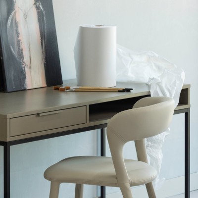 Noble krzesło do jadalni skóropodobne, beżowe, Woood