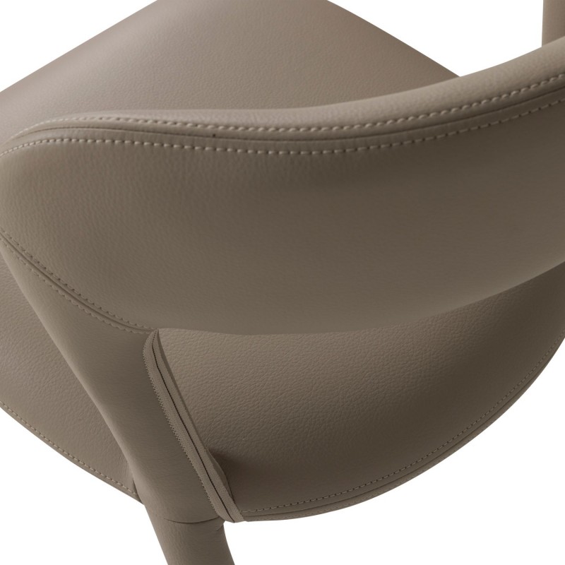 Noble krzesło do jadalni skóropodobne, piaskowe, Woood