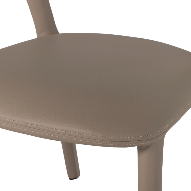 Noble krzesło do jadalni skóropodobne, piaskowe, Woood