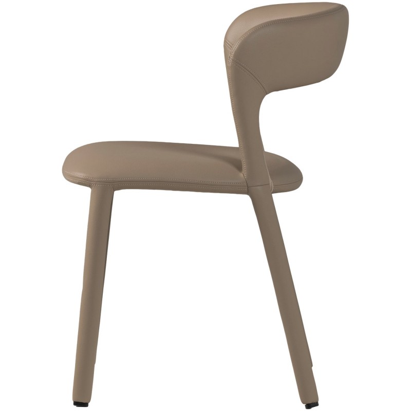 Noble krzesło do jadalni skóropodobne, piaskowe, Woood