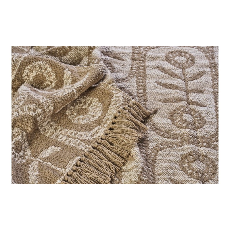 Pled Meris z bawełny, taupe, Madam Stoltz