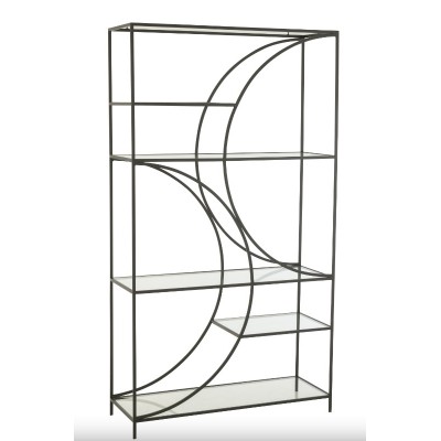 Regał Nyr metalowy, czarny,...