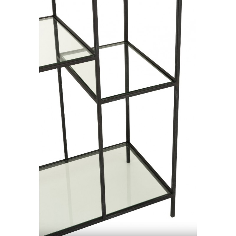 Regał Nyr metalowy, czarny, J-Line